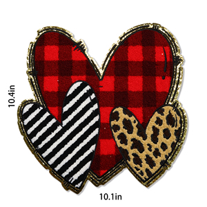 Bordado personalizado Día de San Valentín brillo carta Hey Sugar Logo parche hierro en Chenille parches para ropa - Product Image 2