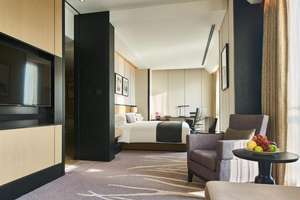 Juego de Muebles de Dormitorio del Hotel InterContinental de Shanghái <span class=keywords><strong>con</strong></span> Madera Maciza, Juego de 5 Piezas <span class=keywords><strong>con</strong></span> Sillón, Sofá y Mesa de Centro para Sala de Estar - Product Image 5