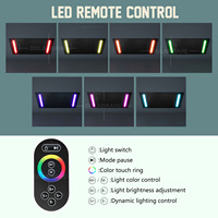 Ensemble de douche encastré moderne et minimaliste en cuivre avec LED, tête de pulvérisation supérieure encastrée au plafond 500*360 mm