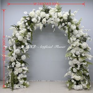 Fleurs artificielles en soie blanches réalistes faites à la main de haute qualité pour arche de mariage et décoration de toile de fond, idéales pour la rentrée scolaire - Product Image 2