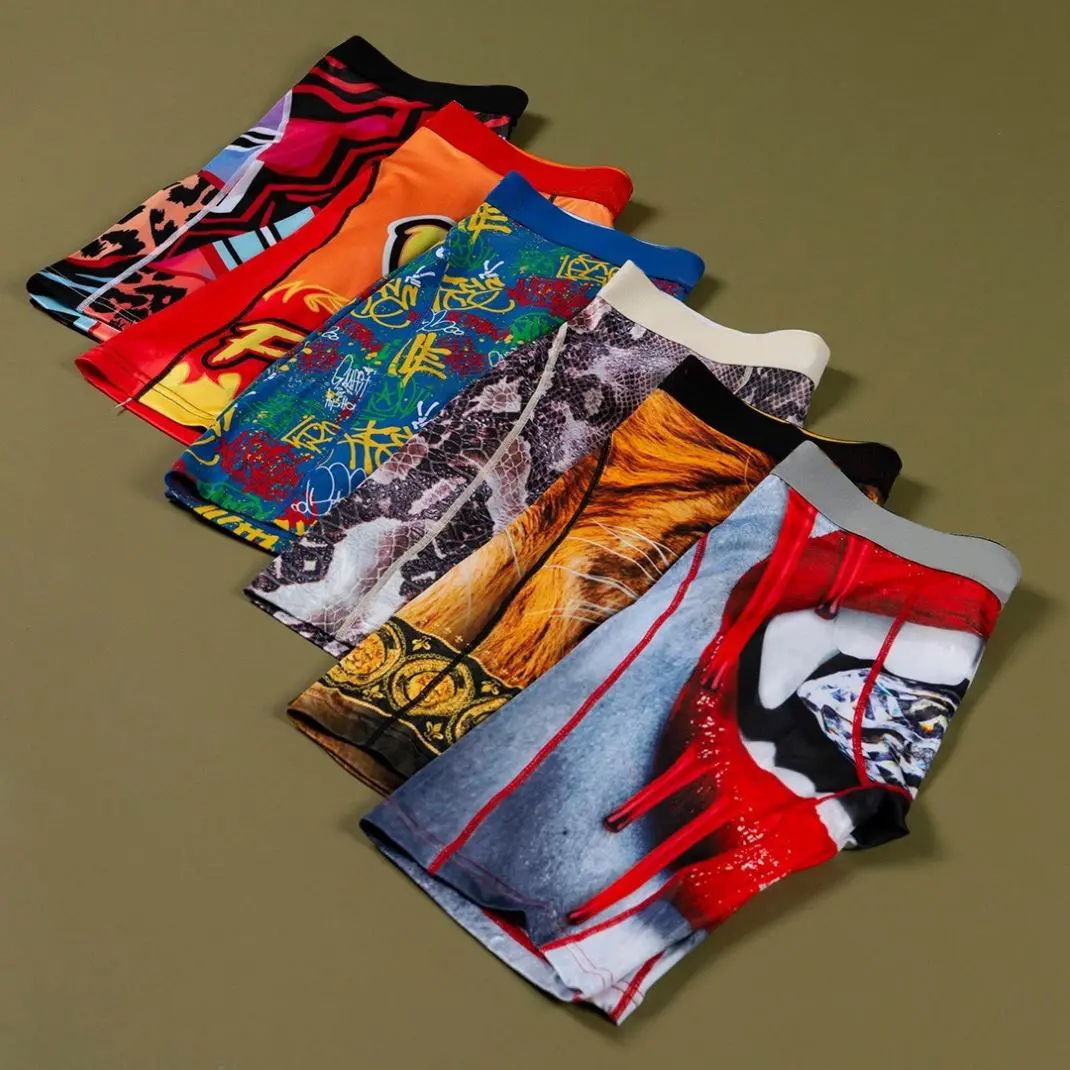 Printed Boxers Briefs new men shorts wholesale vendor boxer briefs shorts for men plus size underwear