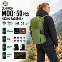 Sac à dos de randonnée imperméable et confortable de 40L avec fermeture roll-top pour la vente en gros