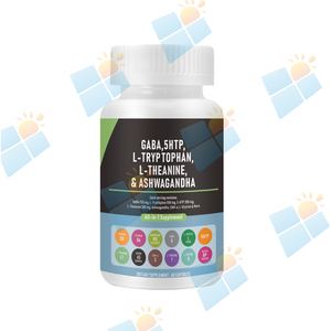 Etiqueta privada GABA + 5HTP Cápsulas L-Triptófano L-Teanina Cápsula Todo en una Solución Cápsulas de Ashwagandha - Product Image 1