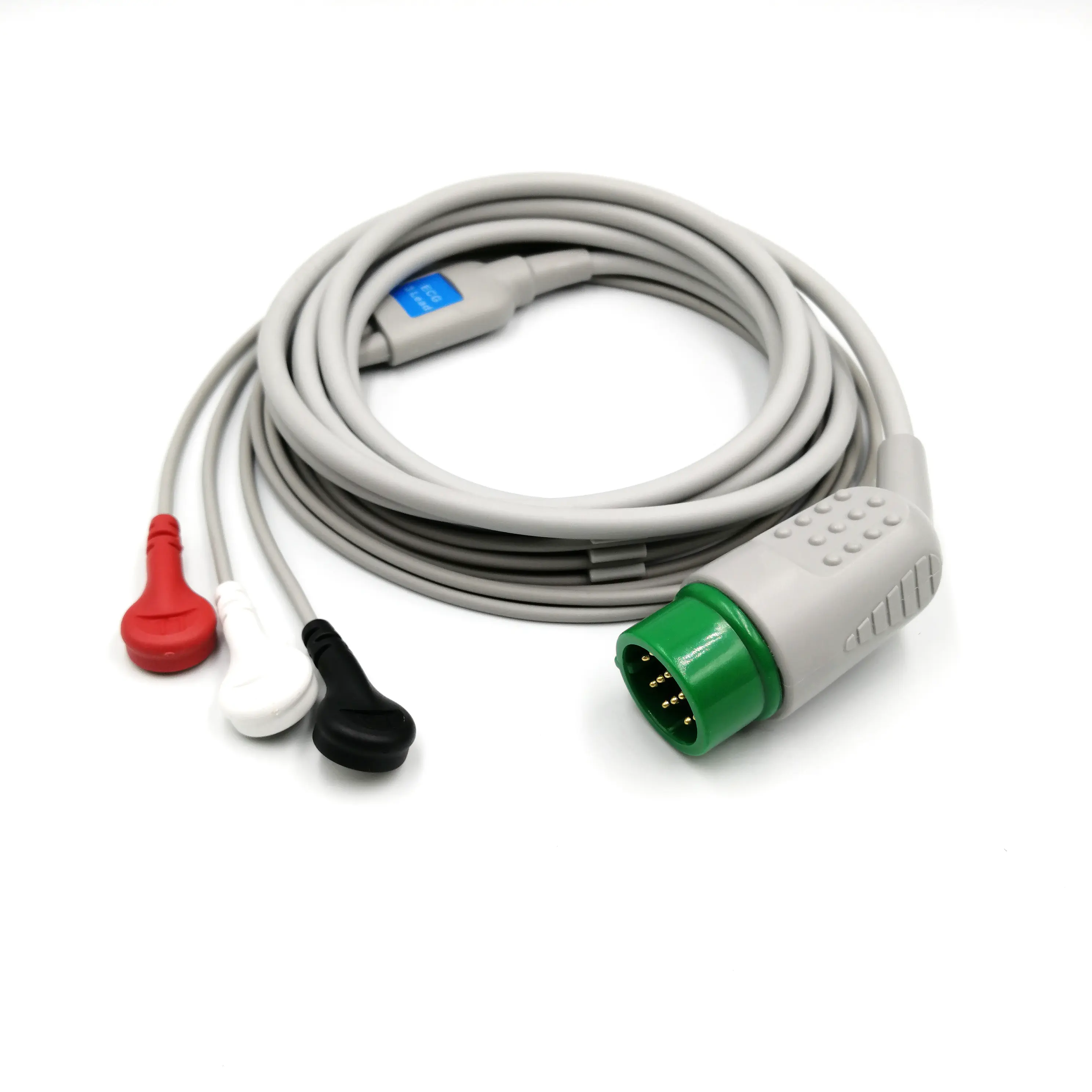 Hot bán y tế một mảnh 12 Pin 3 chì ECG Cáp Snap tương thích Biolight