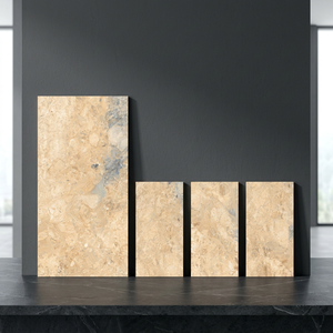 Azulejos de porcelana esmaltada Aramani Gris Beige 800x1600mm para suelo y pared, elegante aspecto de piedra 80x160cm - Product Image 3