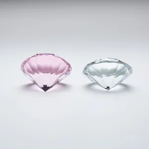50mm atacado barato diamante paperpeso decorativo k9 cristal cristal artesanato diamantes para decoração da casa