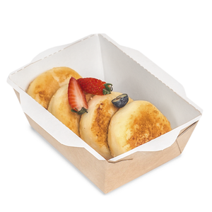 กล่องอาหารกระดาษคราฟท์ OSQ OpSalad 450 คุณภาพพรีเมียม สำหรับอาหารกลางวัน ใช้งานได้หลากหลาย พร้อมฝาใส  รับทำโลโก้ตามสั่ง - Product Image 1