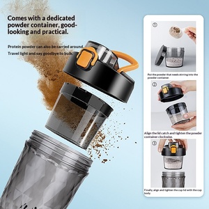 Mixeur Électrique Portable avec Tasse Thermorésistante Rechargeable pour Protéines en Poudre avec Échelle de Mesure en Tritan - Product Image 2