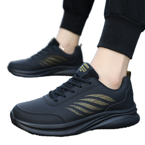 High Quality Leather Sneakers Lightweight Comfortable <b>Work</b> Men's Running Shoes Wholesale <b>Safety</b> Shoes <b>Trainers</b> Athletic Sport - Product Image 1
