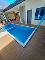 Plancher extérieur antidérapant et imperméable Vanjoin Hollow WPC en composite bois-plastique pour terrasse