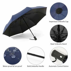 Paraguas Automático con Logotipo Personalizado, Resistente al Viento, Plegable, Portátil, para Mujer, Protección UV, para Coche, para la Lluvia - Product Image 2