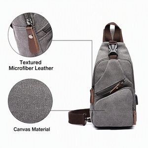 Custom Vintage <strong>Men</strong> Women Everyday Canvas Small Compact Daily Commute Travel Purse Chest Shoulder Pack Crossbody Sling Bag - Product Image 2