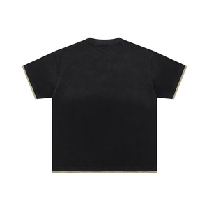 Maglietta Sportiva da Uomo 2026 di Alta Qualità in Cotone Pesante 100%, Oversize con Spalle Cadenti, Manica Corta, Stampa <span class=keywords><strong>Vintage</strong></span> in Spugna, Stile Hip Hop - Product Image 4