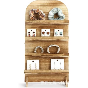 Estante de almacenamiento de madera de varias capas, soporte de exhibición duradero de 4 capas para joyería, accesorios para el cabello, escritorio, dormitorio, sala de estar - Product Image 1