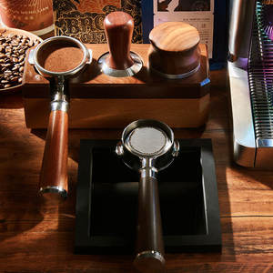 Porte-filtre à café en acier inoxydable avec poignée ergonomique en bois, E61, sans fond, 58 mm, ensemble d'outils à café pour machine à expresso - Product Image 6