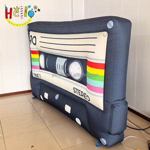 โมเดลบอลลูนพองลมสีดำรูปเทปคาสเซ็ตสำหรับงานแสดงสินค้าและโฆษณาในงานเทศกาลดนตรี - Product Image 4