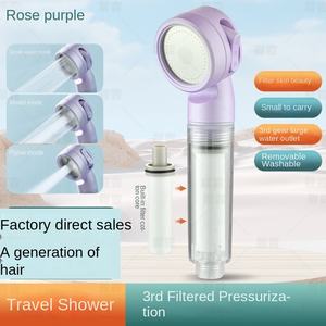 ที่กรองน้ำฝักบัวขนาดเล็กแบบพกพาได้สำหรับโรงแรมบ้านการทำให้บริสุทธิ์ในห้องน้ำการเดินทางแบบสากลหัวสเปรย์ทรงพลังสำหรับประเทศไทย - Product Image 5