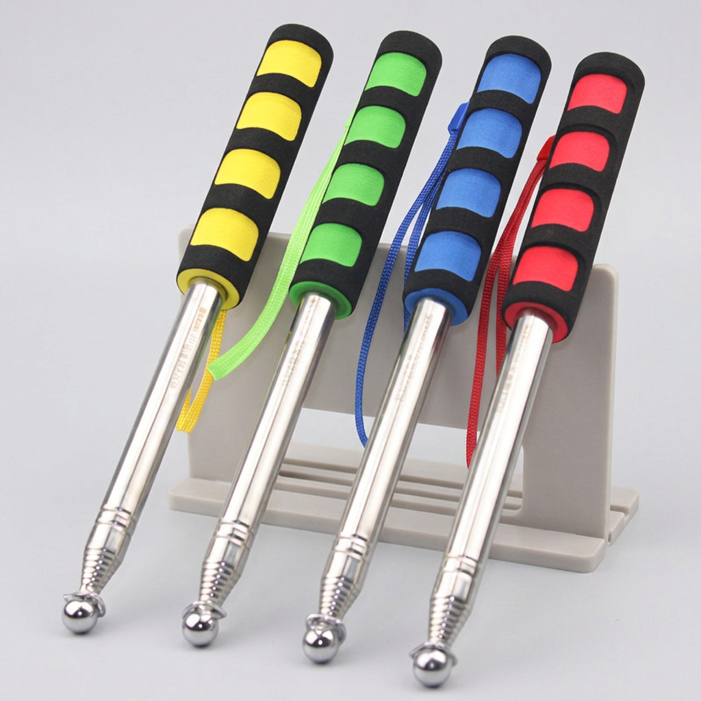 Wholesale Retractable Stainless Steel Flag Pole Foam Handle <strong>Extendable</strong> Tour <strong>Guide</strong> <strong>Pointer</strong> <strong>Teaching</strong> Stick for Classroom Outdoor