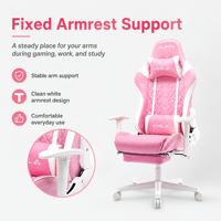 Fauteuil de Gaming Racing Rose 2025 Dernier Design, Réglable en Hauteur, pour Ordinateur et Silla Gamer LOL