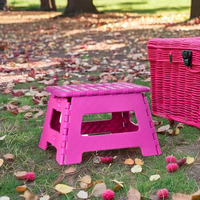 Coloré poignée unique télescopique enfants portable pliable solide pas cher tabouret en plastique pliant escabeau