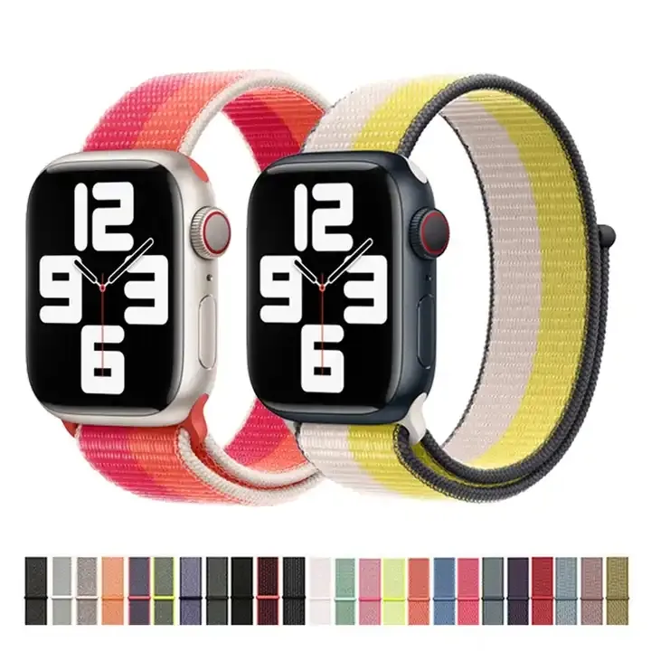 2023 Hot selling nylon wrist band for Apple Watch strap 38/40mm 42/44mm braided nylon sports ring replacement strap