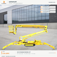Ali 16m 18m Panier rotatif Plate-forme élévatrice de travail aérien électrique Réglable Crawler Tracked Spider Boom Lift