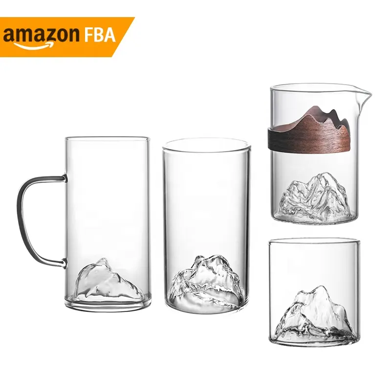 Nieuwe Productideeën 2024 Mountain Whisky Glas Dubbele Wand Cup Thermische Isolatie Theekop Creatief Sneeuwberg Drinkglas