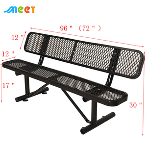 Mobiliário de jardim ao ar livre Cadeira de metal Plastisol bancos de pátio - Product Image 2