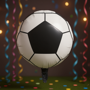 Party Love Foil Soccer Ball <b>Balloon</b> 45cm Metallic Party Decoration for Kids Birthday - Product Image 3
