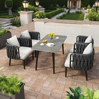 Ensemble table et chaises de restaurant et café, best-seller du fabricant, style moderne, pour extérieur et campagne
