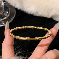 Bracelet de couple en acier inoxydable doré pour femme, haut de gamme, avec diamants, luxe discret, géométrique, tendance, cadeau de mariage, bijoux de fête