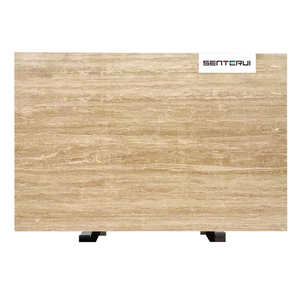 Centurymosaic - Losa de Travertino Crema Barata al por Mayor, Losa de Piedra Natural de Travertino Beige para Paredes, Proyectos de Hoteles y Villas, Personalizada - Product Image 1