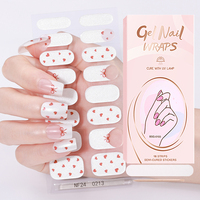Nouvelles bandes de vernis à ongles semi-durcies au gel, style Saint-Valentin, personnalisées, avec séchage à la lumière UV