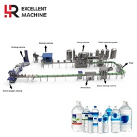 Machine de production d'eau en bouteille, ligne automatique de rinçage, de remplissage et de bouchage de bouteilles en PET avec système de contrôle intelligent