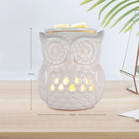 Chauffe-bougie électrique en céramique en forme de hibou avec aromathérapie, relaxation, écologique, très parfumé, pour la maison et la méditation
