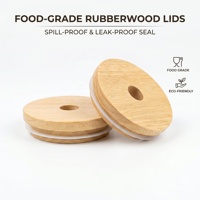 Couvre-gobelets en bois écologiques en caoutchouc de qualité alimentaire sur mesure avec trou pour paille pour verres et tasses à café