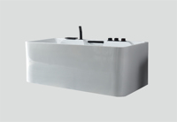 Baignoire autoportante rectangulaire moderne en acrylique, baignoire de luxe pour la maison, écologique, OEM ODM
