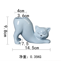 Souche de queue de chat créative et mignonne, pot de fleurs en céramique, animal de dessin animé, vase de cactus