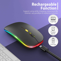 Ratón Inalámbrico para Juegos CJ963 2.4G USB, Ratón Inalámbrico para Computadora Portátil con Luz LED