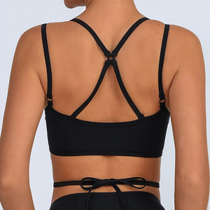 Phụ nữ của hoạt động chạy thể thao áo ngực có thể điều chỉnh dây đai Trọng lượng nhẹ thoáng khí nén Yoga tập thể dục XS Spandex tối ưu thoải mái - Product Image 3