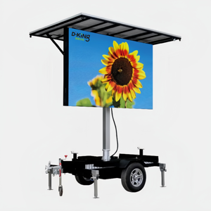 Solar Powered Mobile LED Advertising Trailer 1m Rotatable P4mm 2560×1280mm Screen Remote Outdoor Roadshow Billboard - Product Image 1