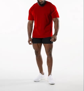 T-Shirt Sportiva da Uomo 95% Cotone 5% Spandex Vestibilità Oversize Stile Sportivo per Fitness e Muscoli in Forma - Product Image 6