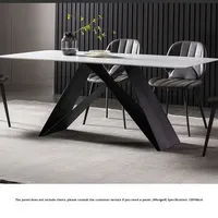 Cadre de pied de table en acier inoxydable au design moderne Grande base de table à manger avec support en métal pour les tables en ardoise de bar à café