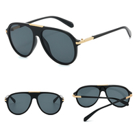 Lunettes de soleil DL, monture en plastique de grande taille, style rétro pilote, tendance