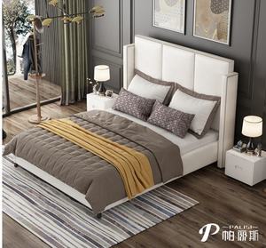 Set di letti in pelle di lusso postmoderno in velluto Vintage Queen Size Set <span class=keywords><strong>letto</strong></span> King Design con testiera alta - Product Image 3