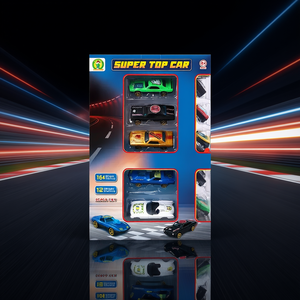 Juego de coches de juguete Super Top Car de metal fundido a presión, escala 1:64, 12 coches de carretera, 15 coches deportivos para niños de 3 años en adelante - Product Image 3
