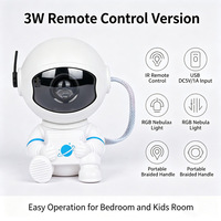 Projecteur Galaxie Astronaute Veilleuse USB RGB Lampe Projecteur Nébuleuse Étoiles Télécommande Décoration Chambre Enfant Maison Cadeau de Noël