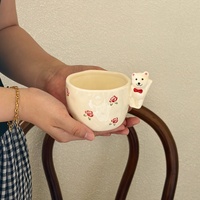 Mug à café en céramique ours polaire 3D mignon sans anse, résistant aux aliments et au lave-vaisselle, cadeau idéal pour le réveil matinal