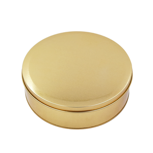 Gold <strong>Round</strong> <strong>Cake</strong> <strong>Tins</strong> 5inches Food Grade Tinplate Box for Cookies Candy Chocolate Bread Sugar Gift Packaging 135*50mm Empty Box - Product Image 4