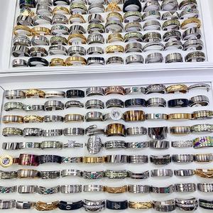 Anello Gioiello da Mano con Motivo Geometrico Lotto Misto <span class=keywords><strong>in</strong></span> Acciaio Inossidabile da <span class=keywords><strong>Uomo</strong></span> e da <span class=keywords><strong>Donna</strong></span> per Feste per Esprimere Personalità alla Moda - Product Image 1